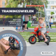 Elektrische kindermotorfiets| Geluidsknoppen | Vooruitknop | Licht | Zijwieltjes | Batterij | MobiCross | Mobiclinic - Foto 3