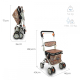 Boodschappentrolley rollator | 4 wielen | Opvouwbaar | Met tas | Met remsysteem | Leuke Print | Coliseo | Mobiclinic - Foto 3