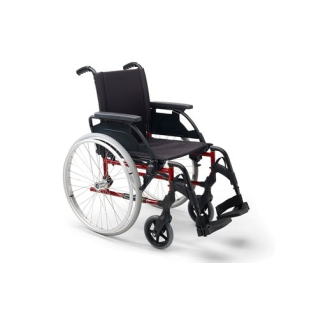 Breezy Premium (formerly 250) foldable wheelechair in red, with 24" wheels