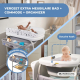 Baby verschoonbadje|3 in 1|Opvouwbaar|Verstelbare hoogte|Wielen met rem|Temperatuurregeling|Trendy|Mobiclinic - Foto 4