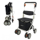 Boodschappentrolley rollator | 4 wielen | Opvouwbaar | Met tas | Met remsysteem | Zwart | Coliseo | Mobiclinic - Foto 1