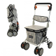 Boodschappentrolley rollator | 4 wielen | Opvouwbaar | Met tas | Met remsysteem | Ruitjes | Coliseo | Mobiclinic - Foto 1