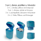 Pillendoos | Pillenvergruizer en pillensplijter | 3 in 1 | Blauw | Mobiclinic - Foto 2