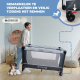 3 in 1 reiswieg | Commode | Box | Draagbaar | Opvouwbaar | Draagtas | Grijs | Caelum | Mobiclinic - Foto 6