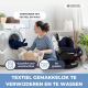 Autokinderzitje | 360º draaibaar | Liggend | 40-150 cm | 0-12 jaar | Top Tether | Verstelbaar | Blauw | Pandafix | Mobiclinic - Foto 7