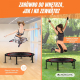 Okrągła trampolina fitness |Składana |Maks. 150kg |Regulowany podłokietnik |Zdejmowany | 101x101x118cm |Kangumobi |Mobiclinic - Foto 7