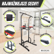 Stacja do podciągania | Kompletny trening | Regulowane oparcie | Wyściełane | Stal | Max. 200kg | MultiFit | Mobiclinic - Foto 5