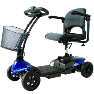 Scooter de mobilidade reduzida | Auton. 10 km | 4 rodas | Compacto e desmontável | 12V | Azul | Virgo | Mobiclinic