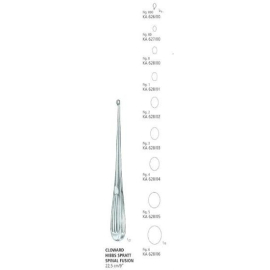 Colher de corte Cloward Hibbs Spratt 22,5 cm, em linha reta.