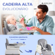 Cadeira alta bebê | Evolucionária | Dobrável | 3 em 1 | Bandeja ajustável | Alças segurança | Viagem | Jogo | Kiara | Mobiclinic - Foto 7