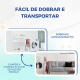 Cadeira alta com rodas | Evolutiva | Regulável em altura | Dobrável | Tabuleiro amovível | Rosa | Simba | Mobiclinic - Foto 4