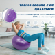 Bola de pilates | 58 cm | Anti-derrapante | Anti-perfuração | Incluído insuflador | Lavável | Roxo | PY-01 | Mobiclinic - Foto 5