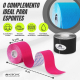 Pack de 4 Kinesiotape | Rosa, Azul, Preto e Beige | Venda neuromuscular | 5mx5cm | Mobitape | Mobiclinic - Foto 1