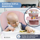 Cadeira alta com rodas | Evolutiva | Regulável em altura | Dobrável | Tabuleiro amovível | Rosa | Simba | Mobiclinic - Foto 7