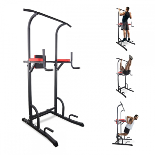 Estação pull-up | Treino completo | Encosto ajustável | Acolchoado | Aço | Max. 200kg | MultiFit | Mobiclinic