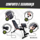 Banco de musculação | Faixas de resistência | Dobrável | Ajustável e reclinável | Capacidade máx. 120kg | Planefit | Mobiclinic - Foto 7